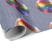 Rainbow Disco Ball Gift Wrap Cadeaupapier (Rol Hoek)