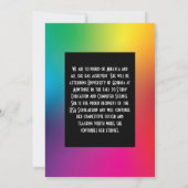 Rainbow Disco Ball Graduation Party Invitation Kaart (Achterkant)