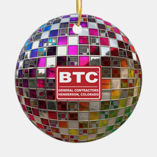 Rainbow Disco Ball Mirror Ornament (Voorkant)