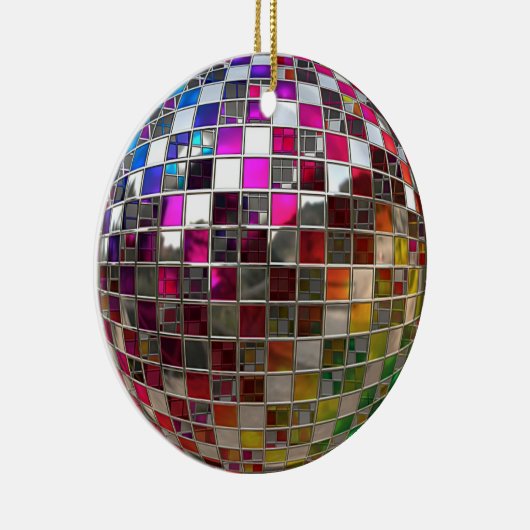 Rainbow Disco Ball Mirror Ornament (Rechts)