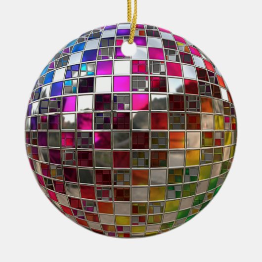 Rainbow Disco Ball Mirror Ornament (Voorkant)