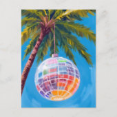 Rainbow Disco Ball | Pastel Watercolor Painting Briefkaart (Voorkant)