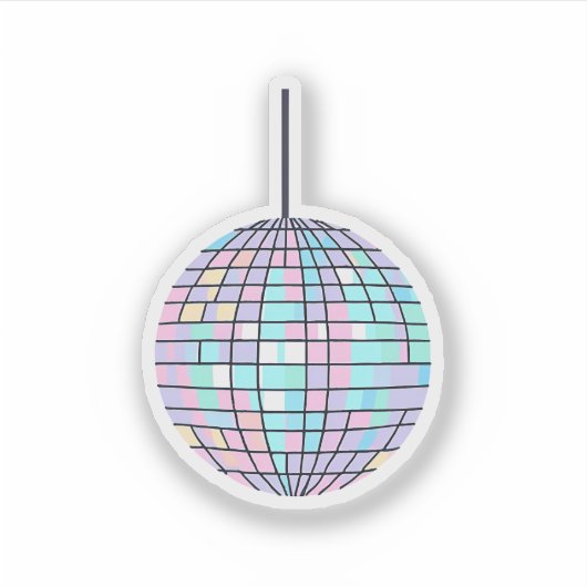 Rainbow Disco Ball Sticker (Voorkant)