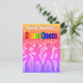 Rainbow Disco Queen | Retro 70s partijsterren Kaart (Staand voorkant)