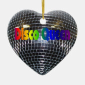 Rainbow Disco Queen Retro 70s Silver Mirror Ball Keramisch Ornament (Voorkant)