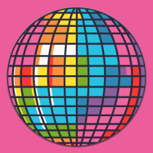 Rainbow Disco Spiegel Ball Groovy Dance Party Funk