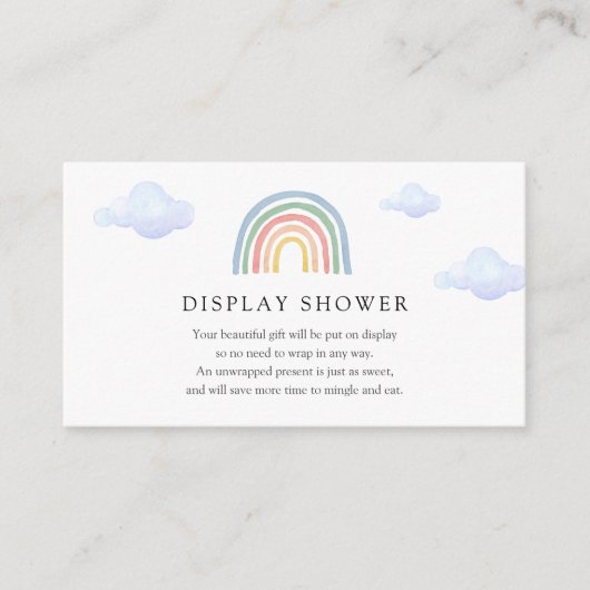 Rainbow Display Douche kaart (Voorkant)
