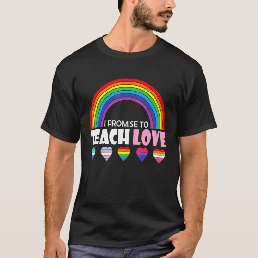 Rainbow Diversity Gelijkheid Ik beloof om liefde t T-shirt (Voorkant)