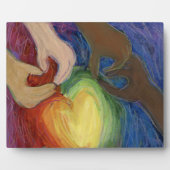 Rainbow Diversity Hart DEI Art Print Plaques Fotoplaat (Voorkant)