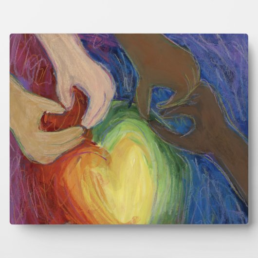 Rainbow Diversity Hart DEI Art Print Plaques Fotoplaat (Voorkant)