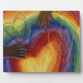 Rainbow Diversity Hart DEI Art Print Plaques Fotoplaat (Voorkant)