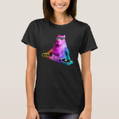 Rainbow Dj Capybara House Music T-shirt (Voorkant)