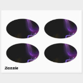 RAINBOW DJ OVALE STICKER (Vel)