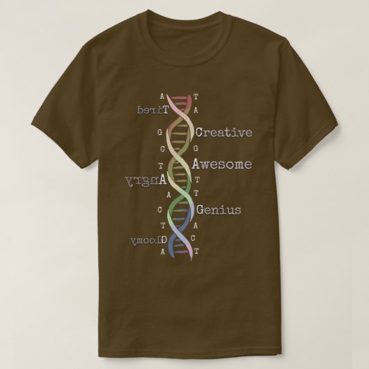 Rainbow DNA Geweldige Genome Funny Science Birthda T-shirt (Design voorkant)