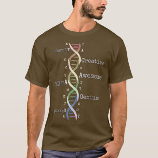 Rainbow DNA Geweldige Genome Funny Science Birthda T-shirt