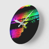 Rainbow Dock Silhouettes Wall klok (Hoek)