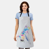 Rainbow Dog Art Schort (Gedragen)