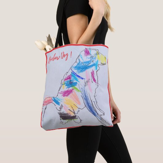 Rainbow Dog-Canvas tas (Dichtbij)