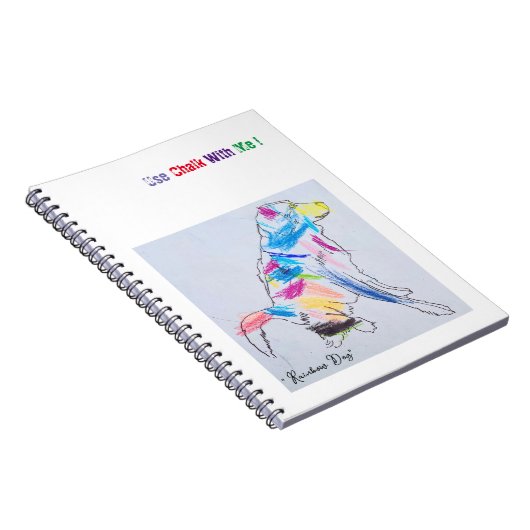 "Rainbow Dog Chalk" Notitieboek (Rechterzijde)