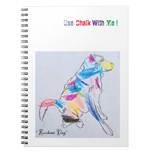 "Rainbow Dog Chalk" Notitieboek (Voorkant)