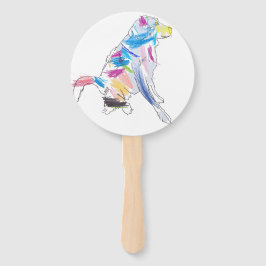 Rainbow Dog Fan Handwaaier