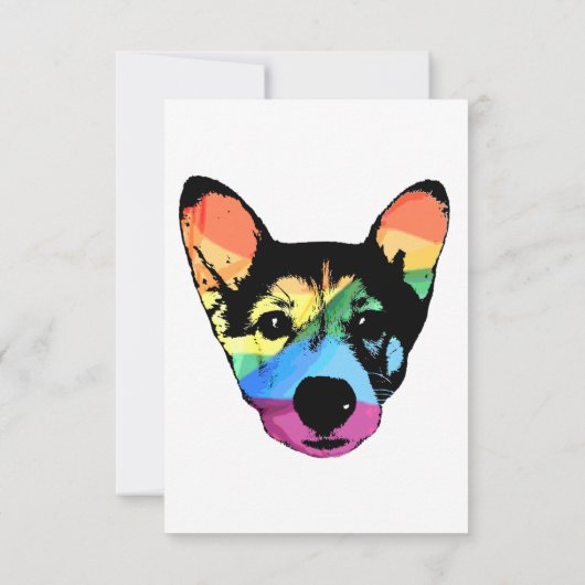 Rainbow Dog, kaart, bedankje Bedankkaart (Achterkant)