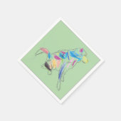 Rainbow Dog Lime Green Paper servetten (Hoek)