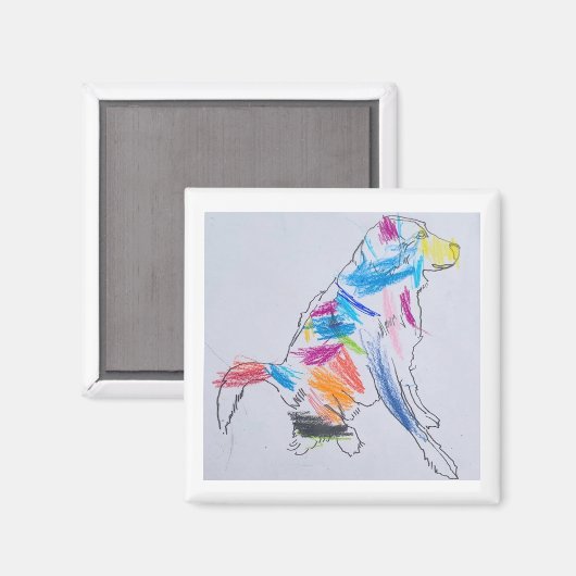Rainbow Dog Magnet (Voorkant / Achterkant)
