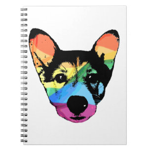 Rainbow Dog, notitieboek, spiraalvormig notitieboe Notitieboek