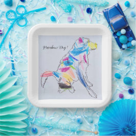 Rainbow Dog Party Bord