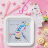 Rainbow Dog Party Bord (Feest)