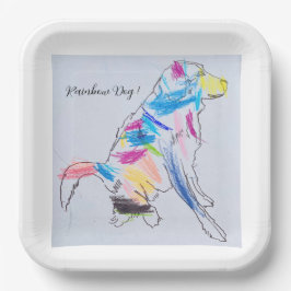 Rainbow Dog Party Bord