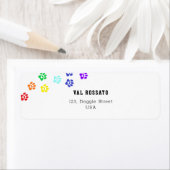 Rainbow Dog Paw Etiket (Insitu)