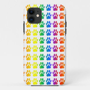 Rainbow Dog Pawprint iPhone 11 Hoesje