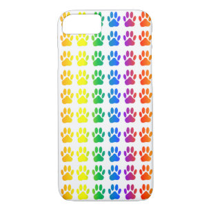 Rainbow Dog Pawprint iPhone 8/7 Hoesje