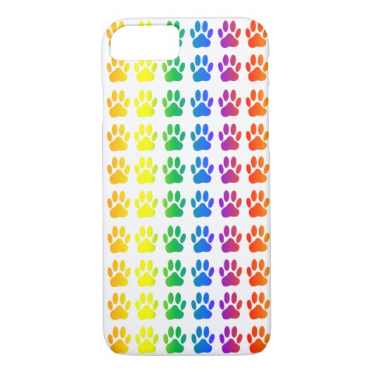 Rainbow Dog Pawprint Case-Mate iPhone Case (Achterkant)
