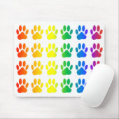Rainbow Dog Pawprint Muismat (Met muis)