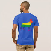 Rainbow Dog Paws T-shirt (Achterkant volledig)