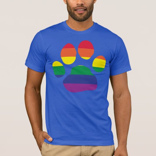 Rainbow Dog Paws T-shirt (Voorkant)