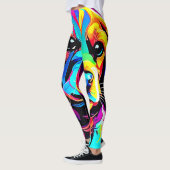 Rainbow Dog Portrait Art Leggings (Links)