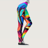 Rainbow Dog Portrait Art Leggings (Rechts)