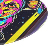 Rainbow Dog Portrait Art Snijplank (Hoek)