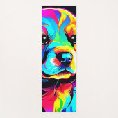 Rainbow Dog Portrait Art Yogamat (Voorkant)