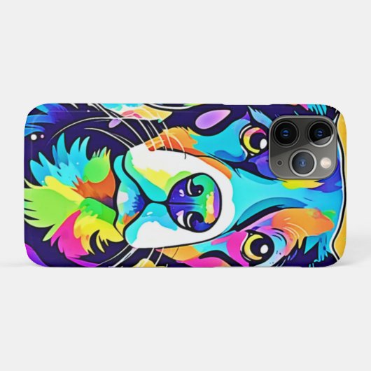 Rainbow Dog Portrait Design Case-Mate iPhone Case (Achterkant (horizontaal))