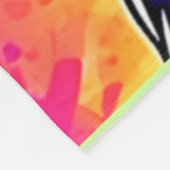 Rainbow Dog Portrait Design Fleece Deken (Hoek)