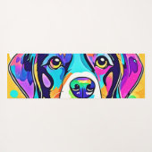 Rainbow Dog Portrait Design Yogamat (Achterkant (horizontaal))