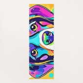 Rainbow Dog Portrait Design Yogamat (Achterkant)