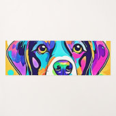 Rainbow Dog Portrait Design Yogamat (Voorkant (horizontaal))
