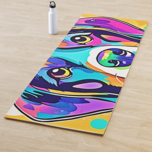 Rainbow Dog Portrait Design Yogamat (In situ)