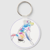 Rainbow Dog Sleutelhanger (Voorkant)